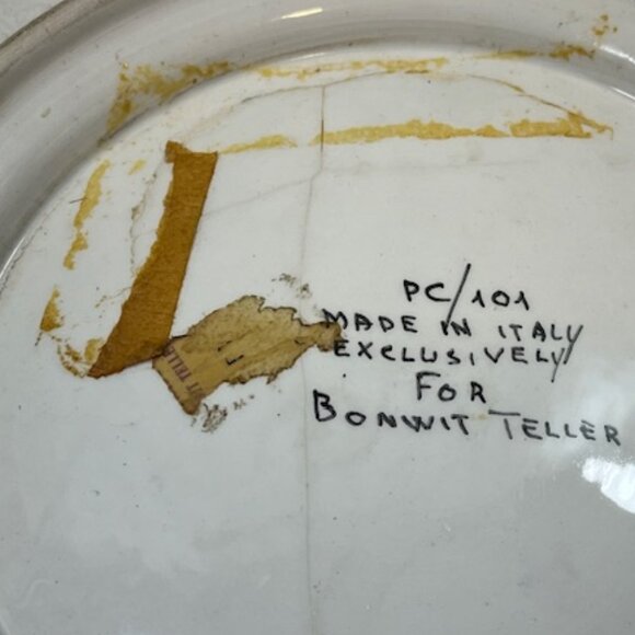 VTG Hand Painted Italian Ceramic Plate Water House Gentleman Art Scene 6" - Picture 6 of 8